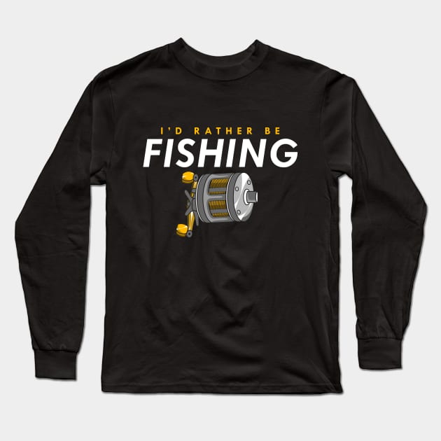 Fishing with Reel Long Sleeve T-Shirt by Markus Schnabel